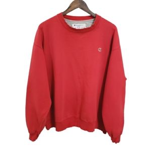Champion Eco Red Sweatshirt Logo Men's Size XL